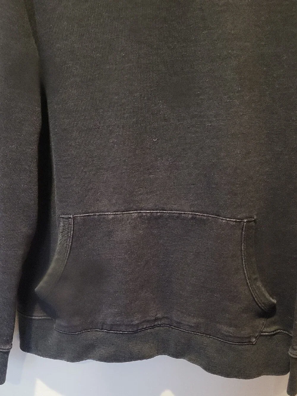 J. Crew Black Vintage Pullover Hoodie with Kangaroo Pocket